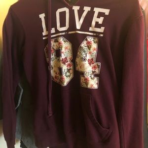 Burgundy hoodie